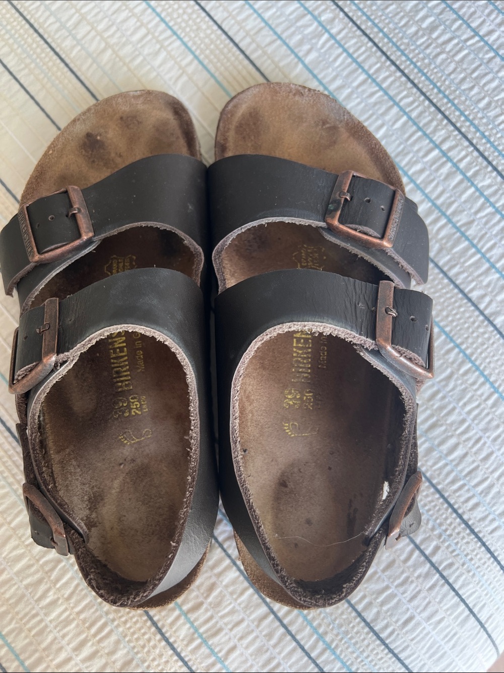 Birkenstock Brown Double Strap Sandals 39